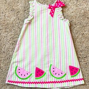 Seersucker Watermelon Dress